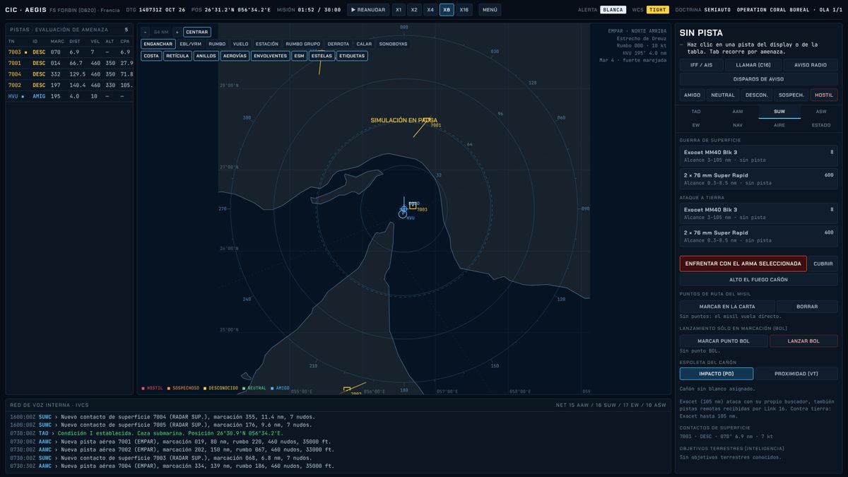 Estrecho de Ormuz en el radar